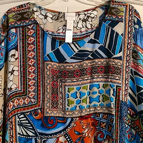 Chicos multicolor side knot pullover top - Picture 2 of 5